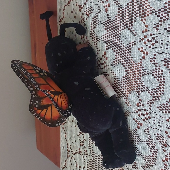 1998 Anne Geddes Baby Butterflies Bean Filled Collectible Doll 9" - Picture 9 of 16